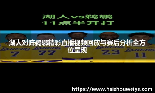 湖人对阵鹈鹕精彩直播视频回放与赛后分析全方位呈现